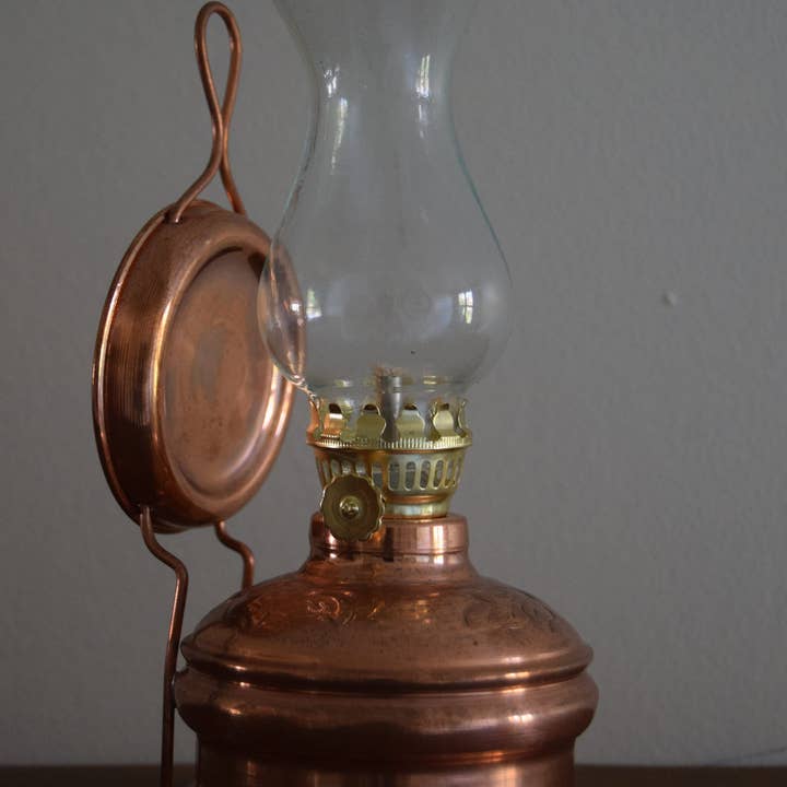 Cherchiee - Wholesale Accent/bureaulamp - Handgemaakte rustieke vintage Turkse koperen olielamp