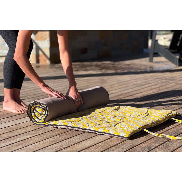 Verve Culture – Tapete de ioga por atacado – Tapete de Yoga com Estampa em Bloco 178 x 66 cm e Toalha3