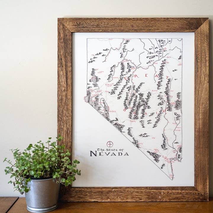 Nevada Map for wholesale by Lord of Maps
