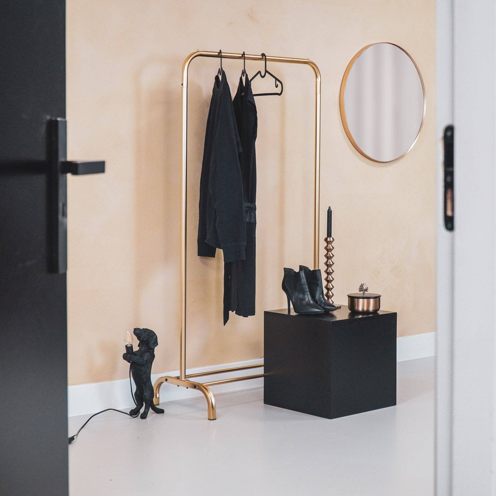 Housevitamin bv - Wholesale Coat Rack - Clothrack - Metal - Gold - 80x40x150cm7
