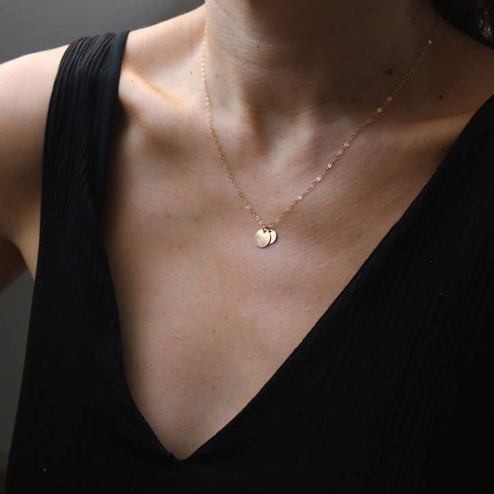 Positiva Jewelry - Vendita all'ingrosso Collana con ciondolo/pendaglio - Collana con incisione personalizzata, catena famigliare con placchetta da 10 mm e 8 mm1