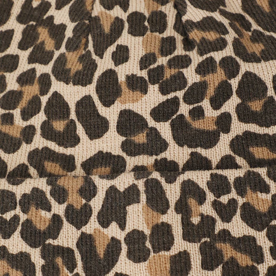 LPD LEOPARD Pattern Trendy Knit Cuff Beanie for wholesale on Faire2