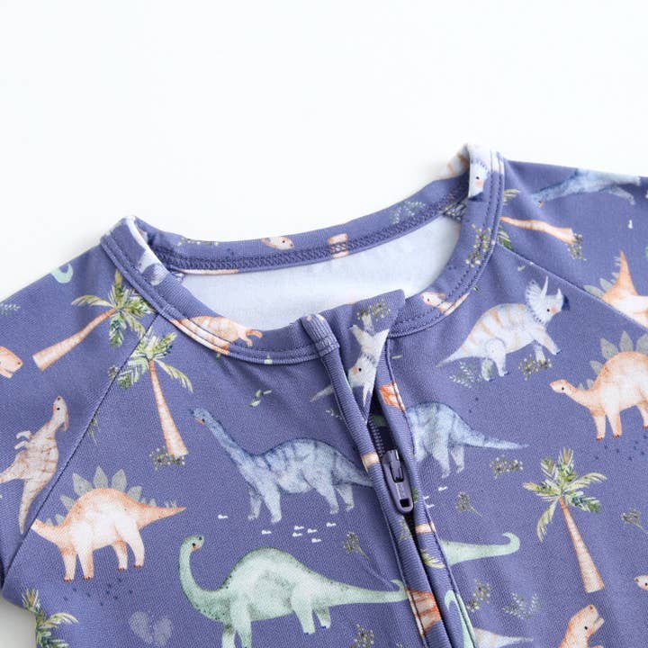 Bamboo Zip Sleeper - Jurassic for wholesale by Early Grey