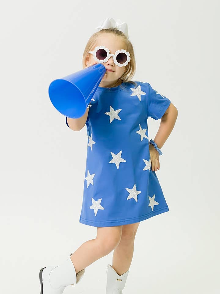 Royal Blue Star Dress for wholesale by Belle Cher