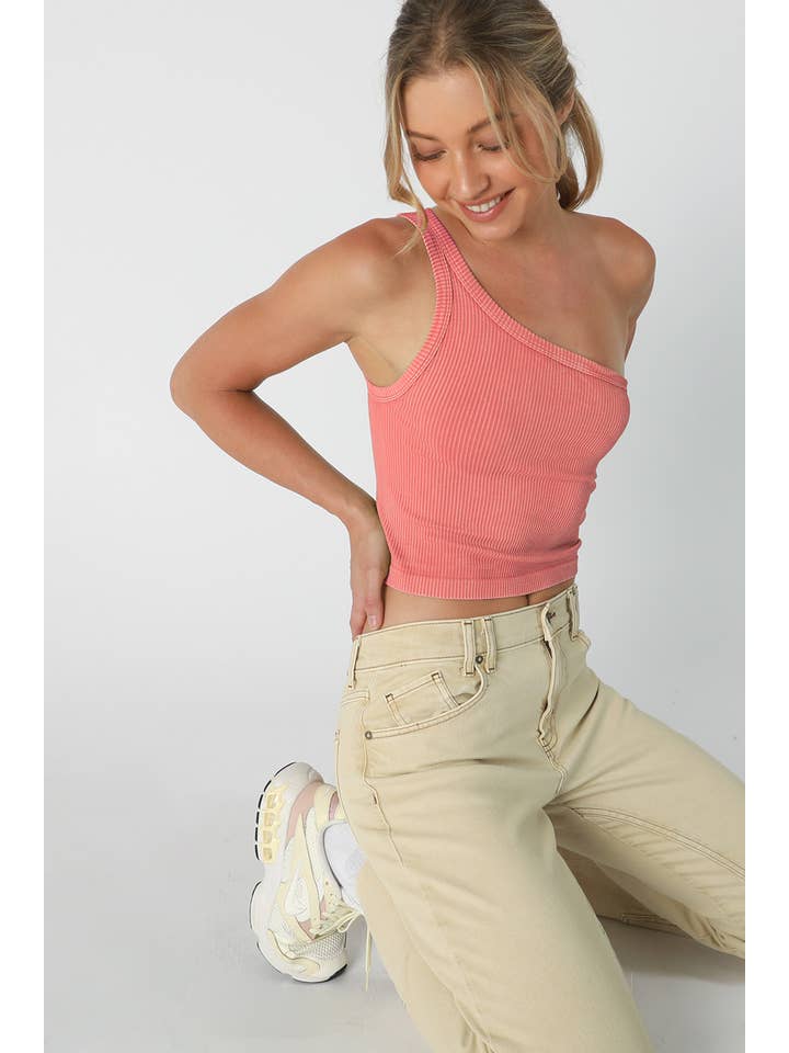 NIKIBIKI - Wholesale Knit Top - Women's - NS7834 - Vintage One Shoulder Crop Top6