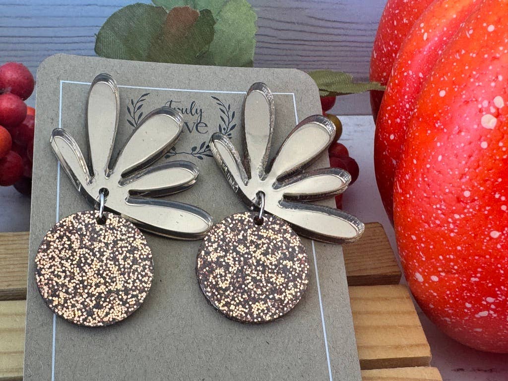 Truly Olive - Wholesale Dangle Earrings - Cutest Fall Flair Tiered Circle Earrings6