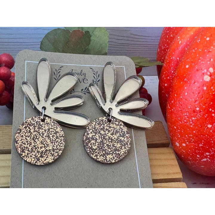 Truly Olive - Wholesale Dangle Earrings - Cutest Fall Flair Tiered Circle Earrings6