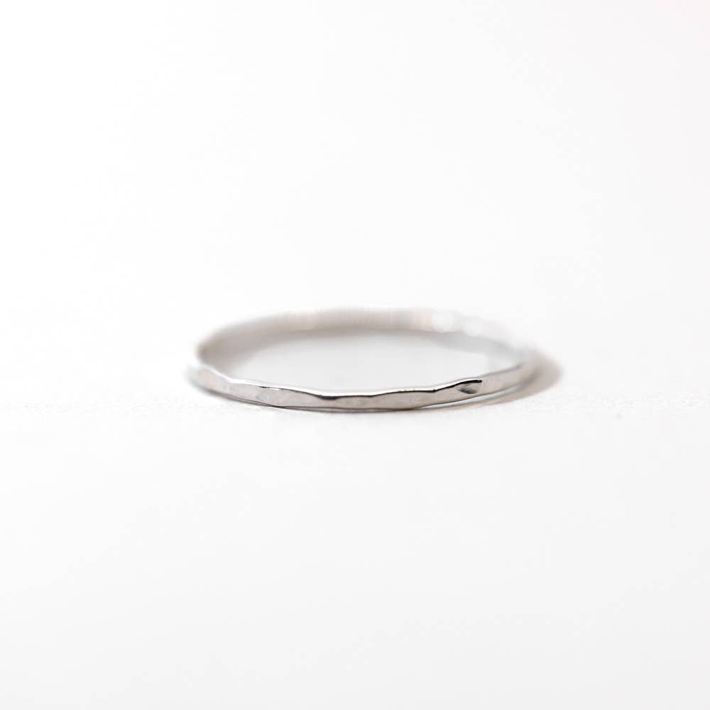 The Land of Salt - Wholesale Band/Stacked Ring - Hammered Stacking Ring in Sterling Silver1