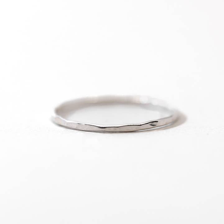 The Land of Salt - Wholesale Band/Stacked Ring - Hammered Stacking Ring in Sterling Silver1