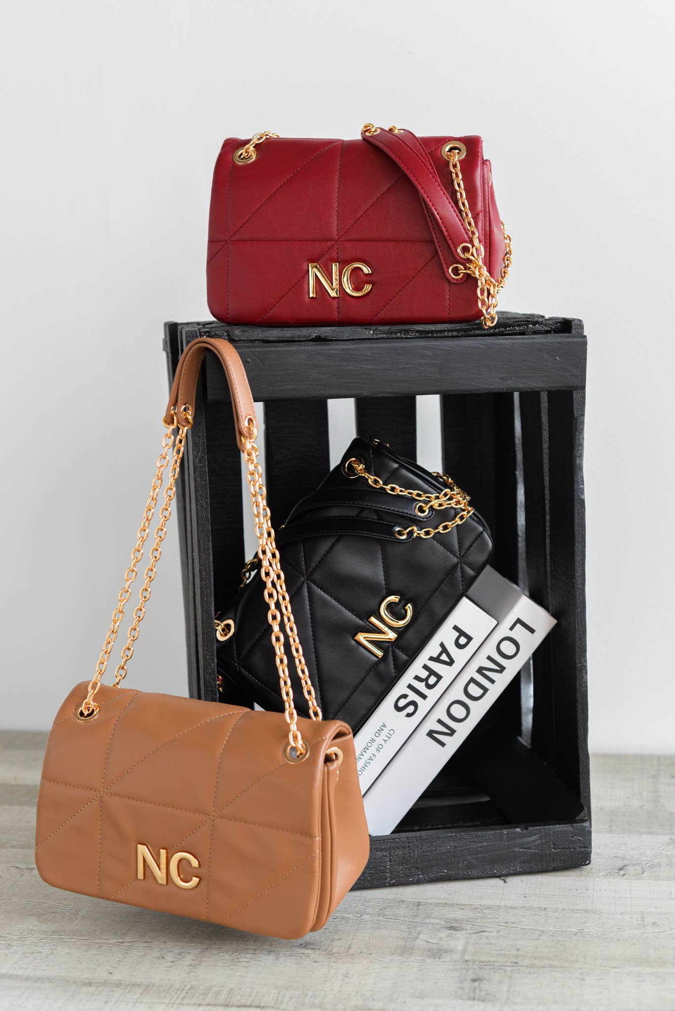 NOCO - Vente Sac porté épaule – femme - Sacoche Rabat Cuir Végétalien NC Cousu Noir4