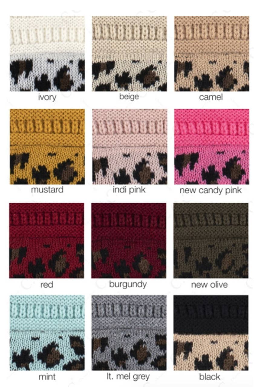 Hana – wholesale Gloves – Women's – C.C Leopard Knit Gloves14