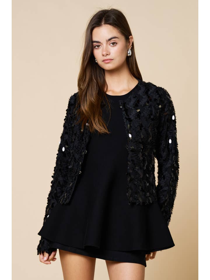 Lalavon - Vente Cardigan – femme - Cardigan ValentinenSequin10