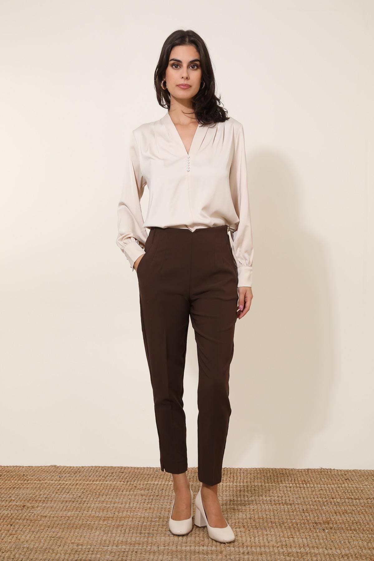 LULUMARY - Vendita all'ingrosso Camicetta - Donna - Blusa satinata H6724