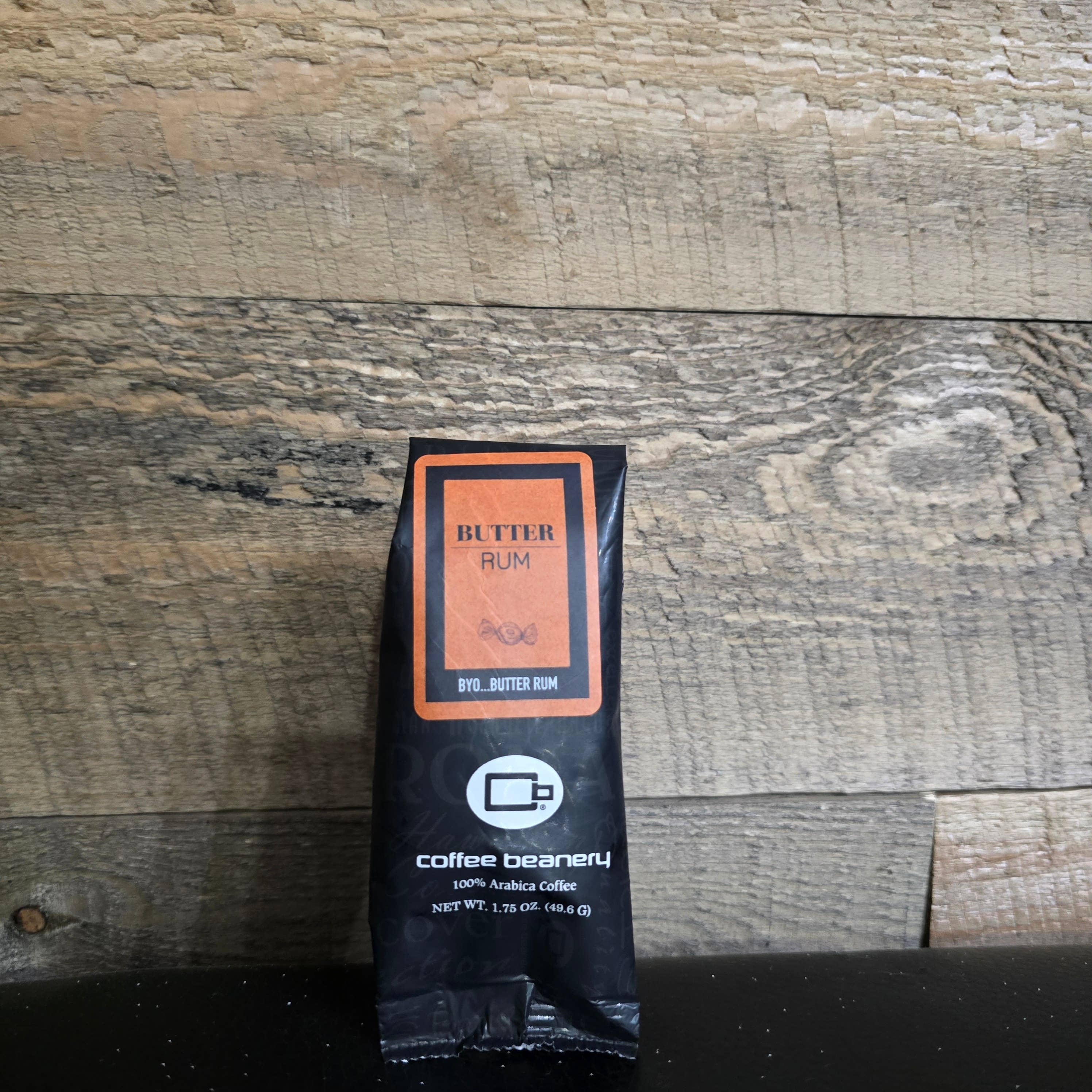 Coffee Beanery - Wholesale Ground Coffee - Butter Rum Cake Flavored Coffee | 1.75 oz One Pot Sampler2