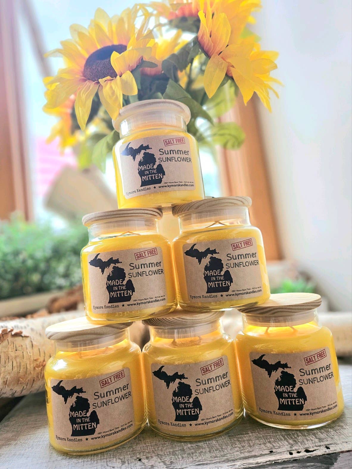 Kymora Kandles - Wholesale Jar/Filled Candle - Large Kylie Jar Candle  - Summer Sunflower1