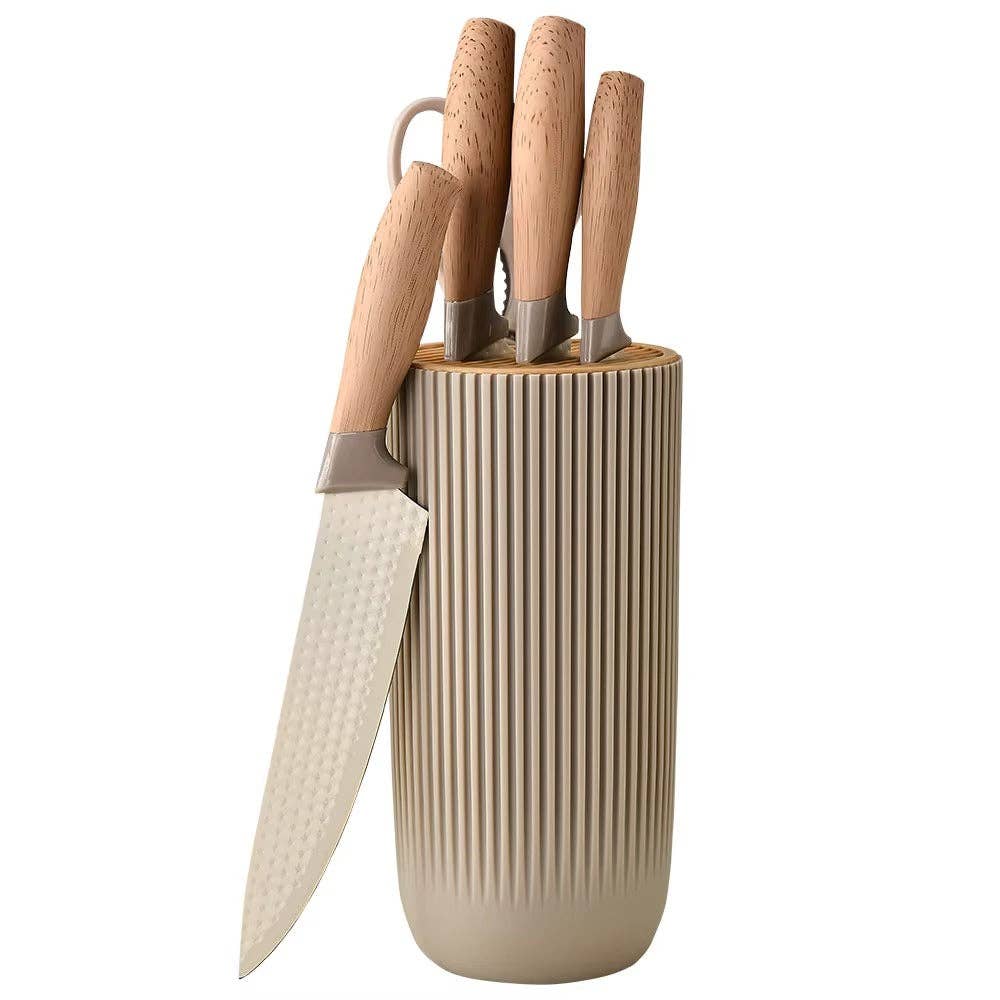 VIGOR - Wholesale Knife Set - Stainless Steel Kitchen Knives Kitchen Knife Wood Grain1