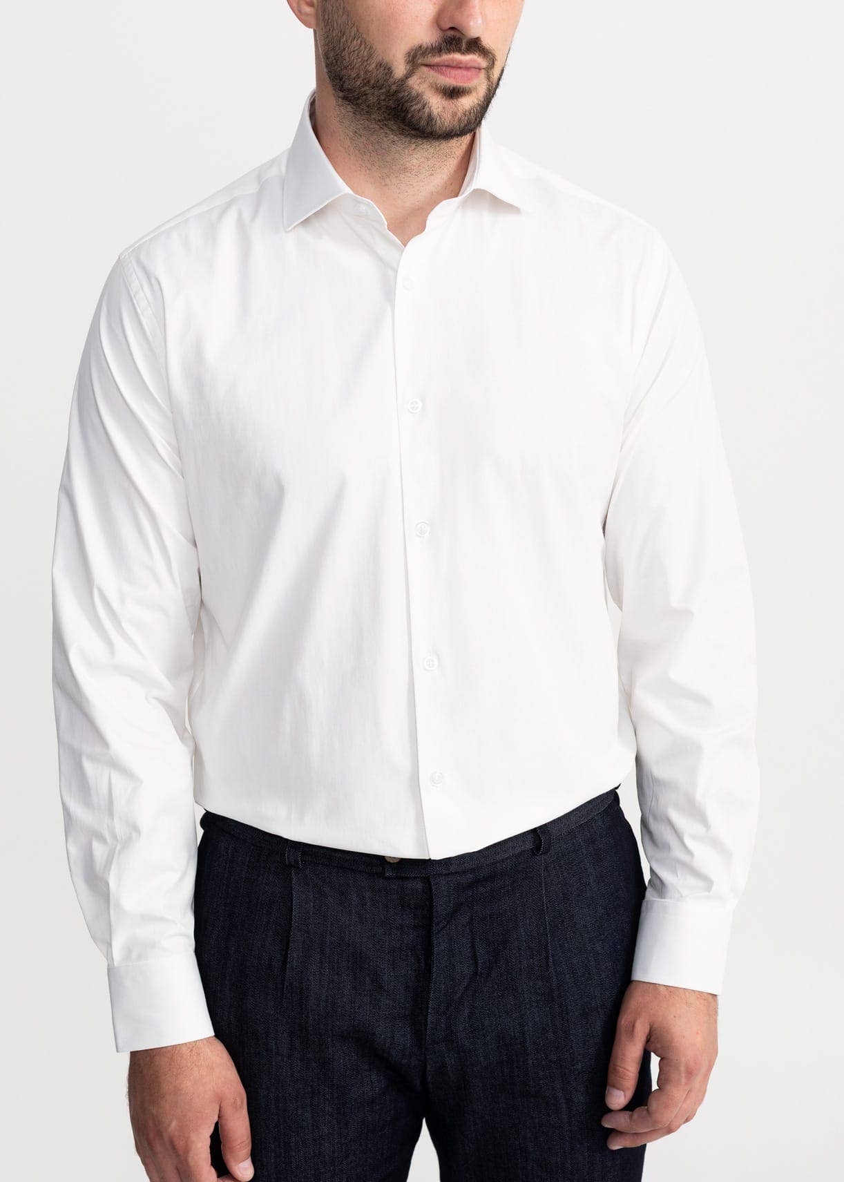 De IONESCU - Wholesale Button Down Shirt - Men's - The "Peles" Egyptian Cotton Shirt - Ecru3