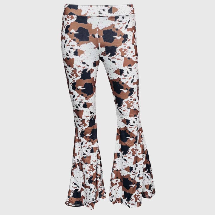 ILTEX Apparel - Wholesale Pants - Women's - Cow Brown Bell Bottom Pants - Adult4
