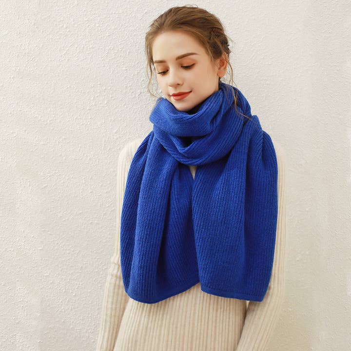 Dipped Shop - Wholesale Scarf - Women's - Solid Color Simple Knit Scarves DPKS1005