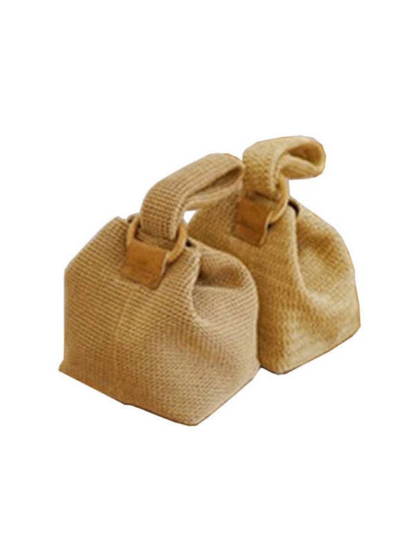 KHAKI Casual Simple Weave Handbag for wholesale on Faire11