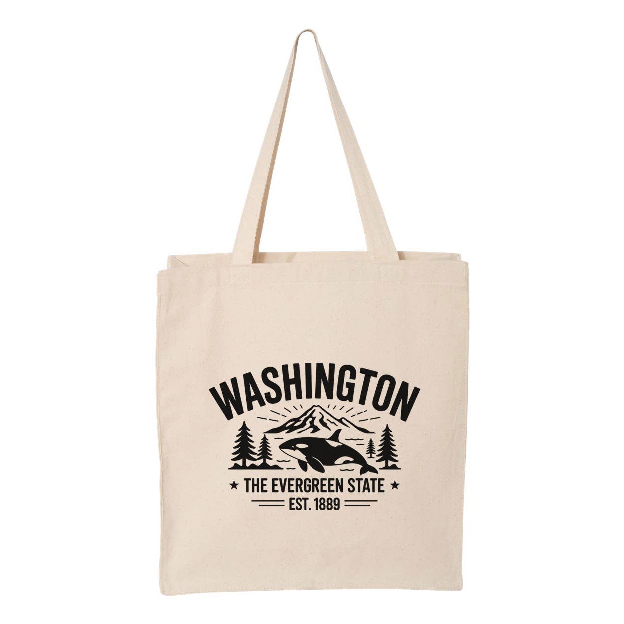 Lucky Luna Apparel - Wholesale Tote Bag - Women's - Evergreen State Washington Tote Bag0