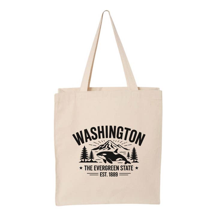 Lucky Luna Apparel - Wholesale Tote Bag - Women's - Evergreen State Washington Tote Bag