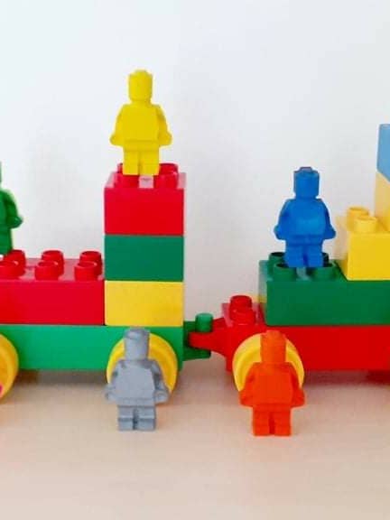 Voks farveblyanter Lego for engroshandel hos Babilutje