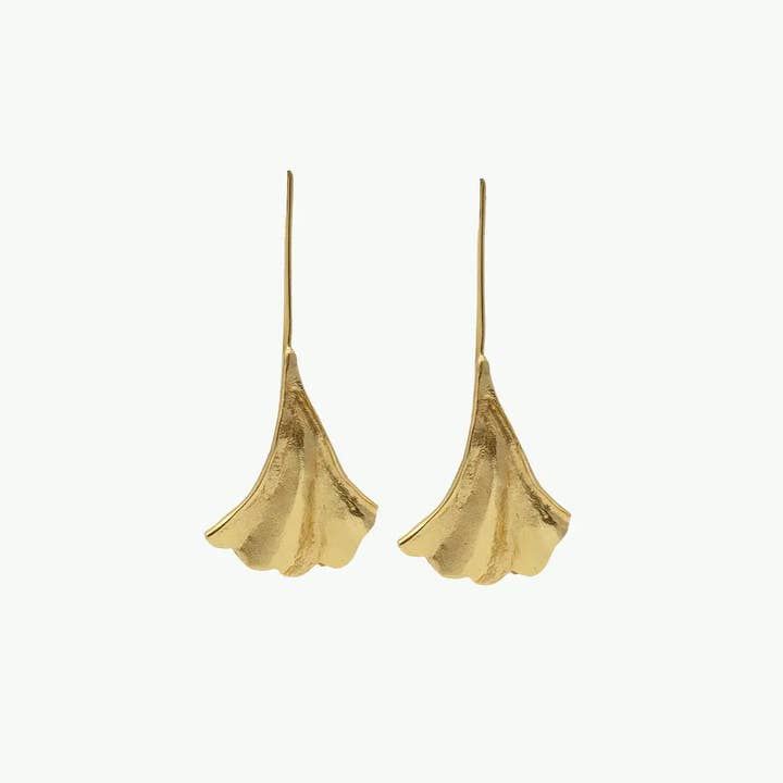 Pendientes de hoja de ginkgo para venta al por mayor de Kipepeo