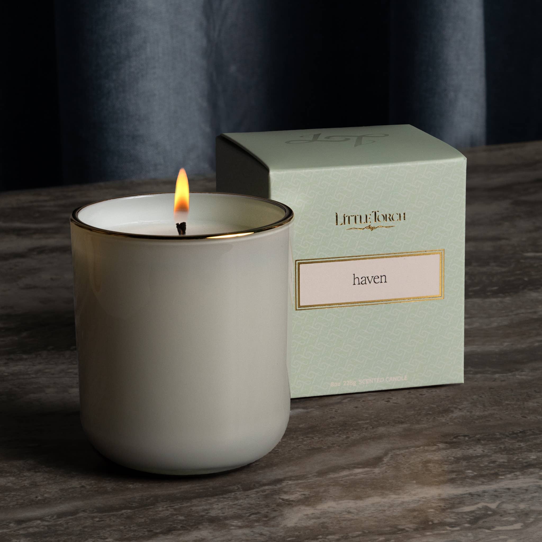 Little Torch - Wholesale Jar/Filled Candle - haven candle (tomato leaf, blackcurrant, and patchouli)1