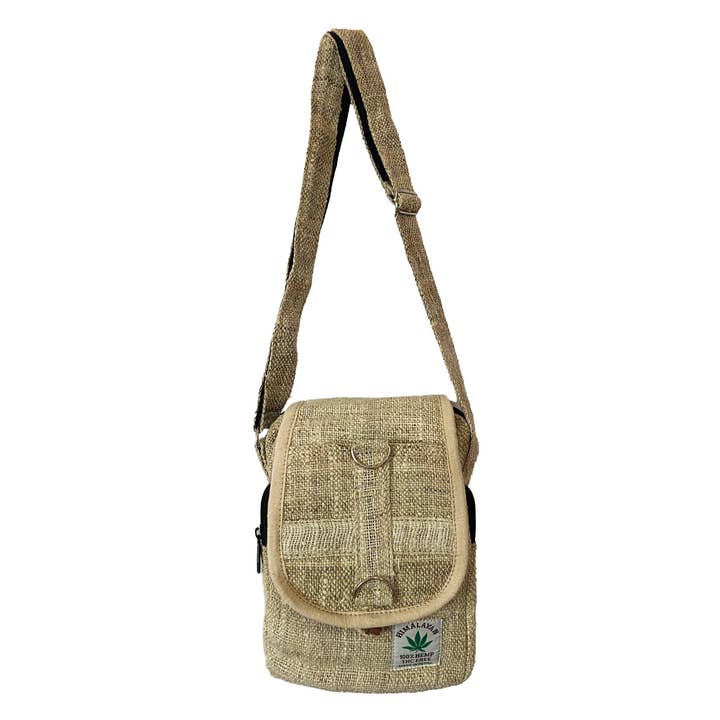 Natural Messenger Bag Hemp for wholesale on Faire