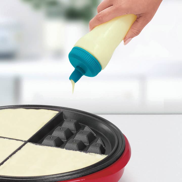 7" BELGIAN WAFFLE MAKER RED STAINLESS STEEL for wholesale on Faire11