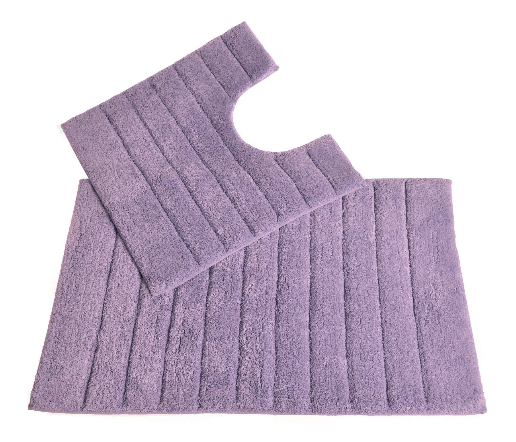 Allure Bath Fashions - Wholesale Bath Mat Set - Luxury Bath Mat and Toilet Pedestal Mat Set in Ribbed Design3