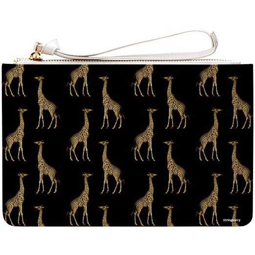 Black Giraffe Clutch Bag for wholesale by Stringberry