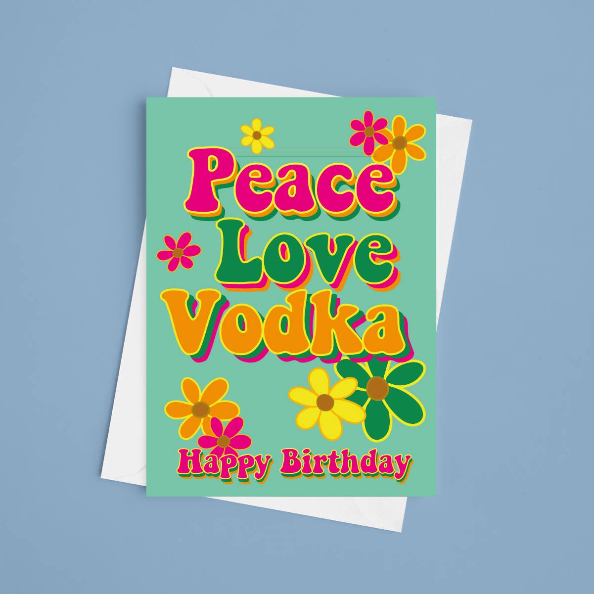 Laura Lonsdale - Wholesale Birthday Card - Peace Love Vidka - 5x7 Birthday Card