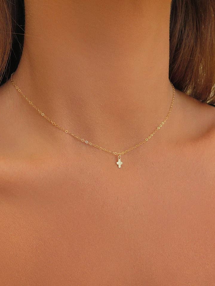Single Cross Necklace for wholesale by The Littl