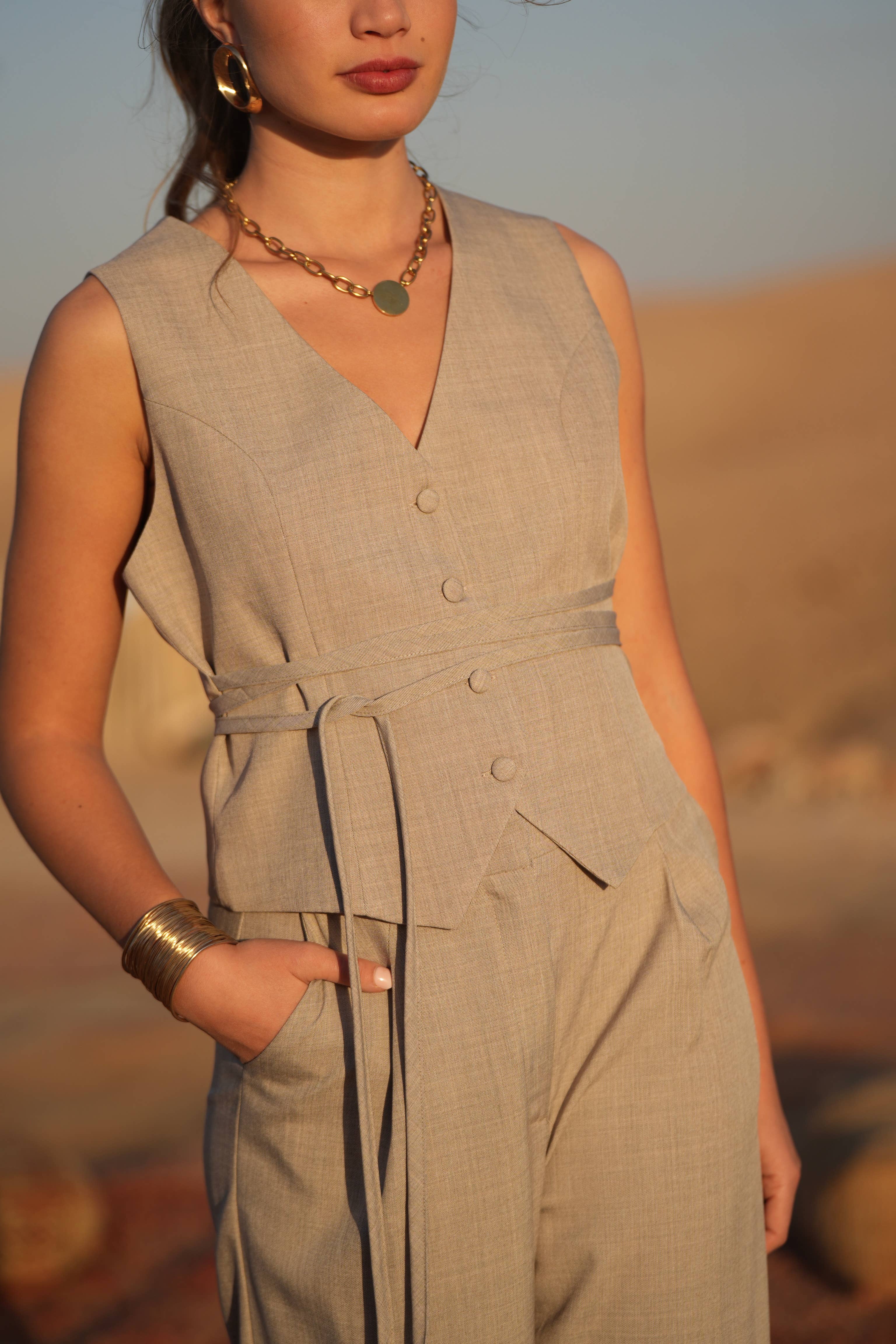 LULUMARY – wholesale Kostymväst – Dam – Väst med dragsko GL01621