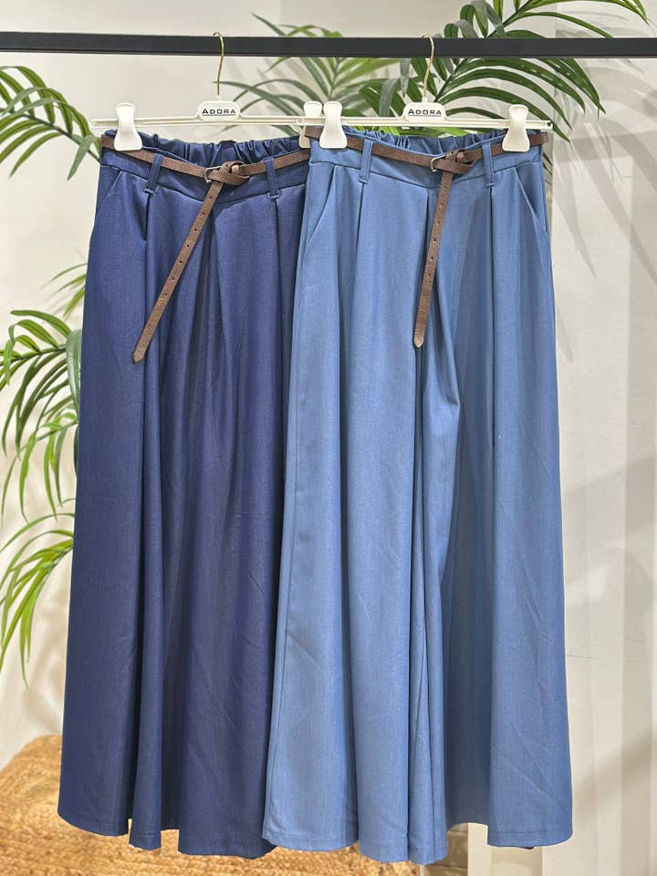 Pantalón de chambray con cintura para venta al por mayor de ADORA