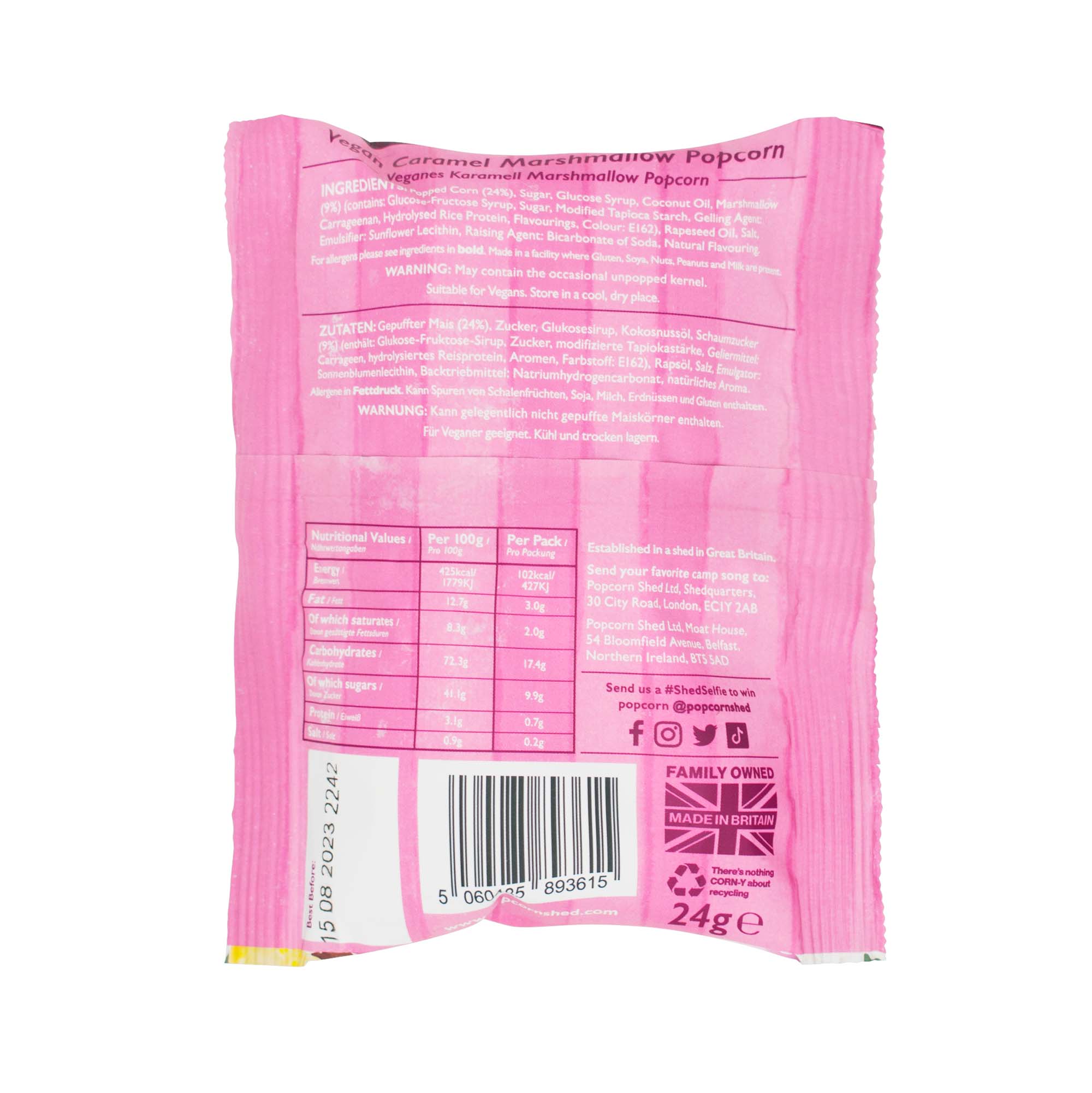 Popcorn Shed - Vente Pop-corn - Paquet de collations gourmandes grillées végétaliennes à la guimauve1