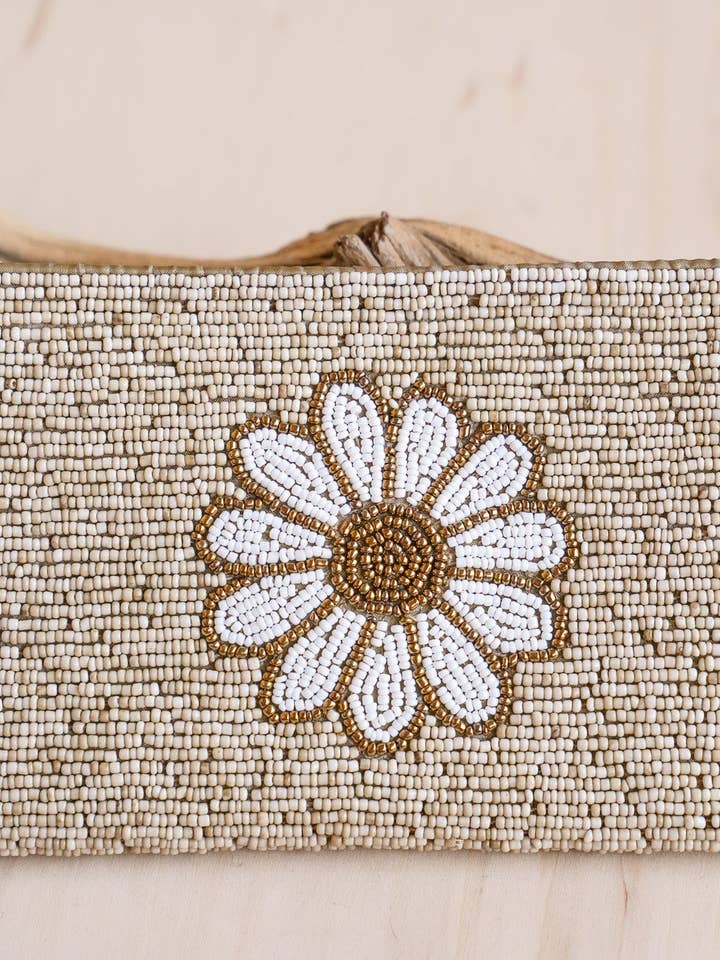 Beach Daisy Beaded Clutch for wholesale by Bali Queen