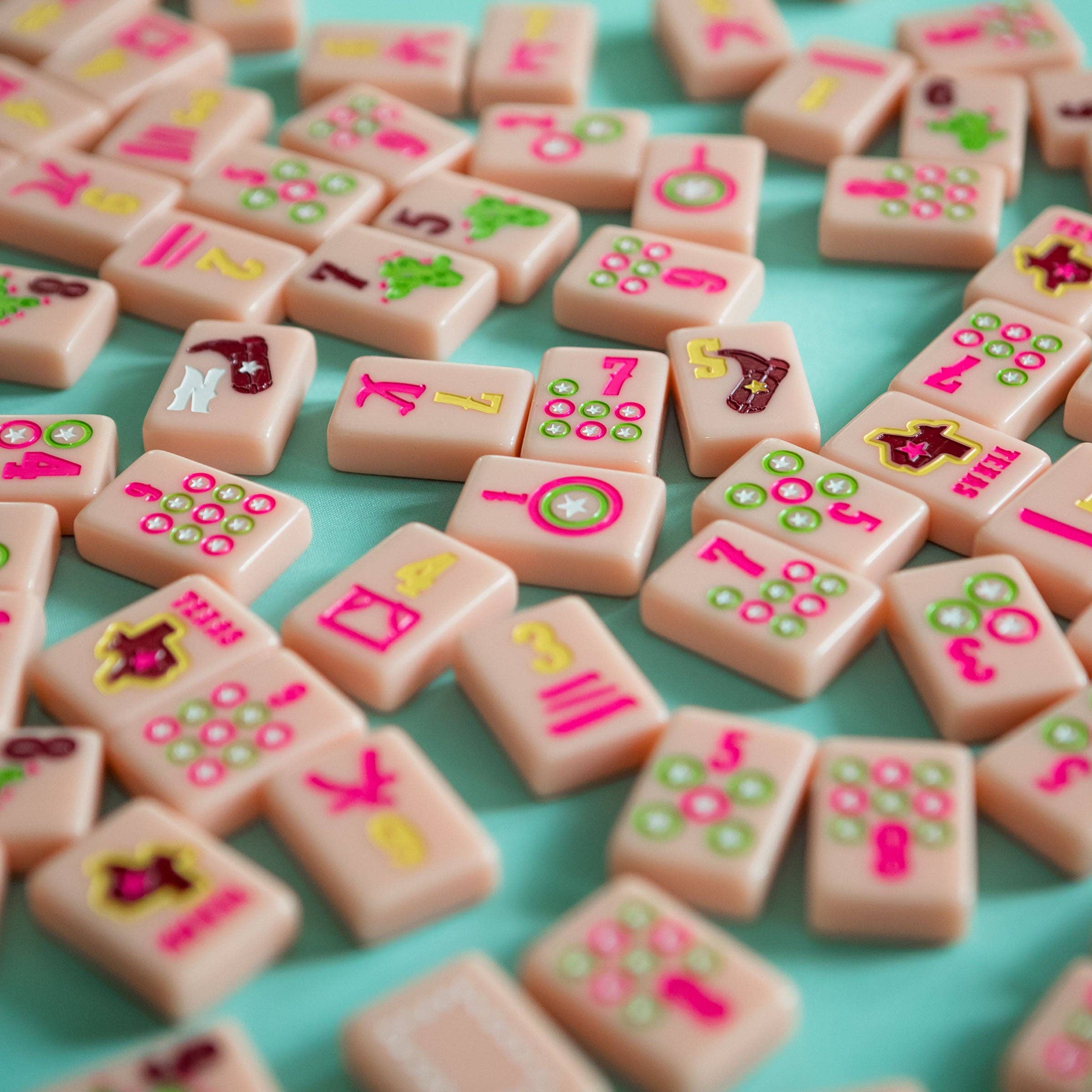 The Mahjong House - Wholesale Board Game - Pink Texas Tiles1