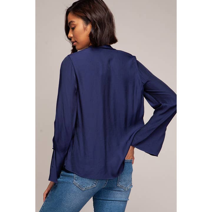 Naked Zebra Rack - Wholesale Blouse - Women's - Surplice Twisted Detail Long Sleeve Blouse9