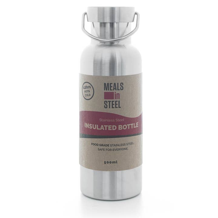 Insulated Drink Bottle Stainless Steel 500ml for wholesale by Meals in Steel