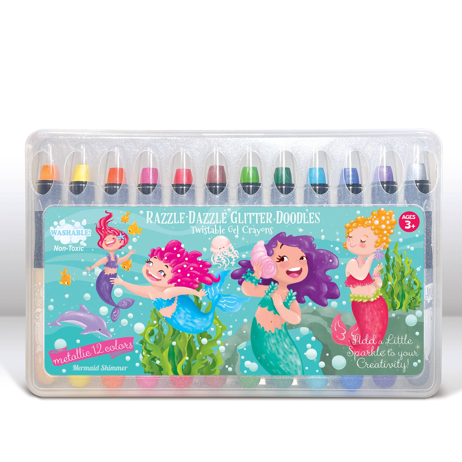 The Piggy Story - Vendita all'ingrosso Pastelli a cera - Bambini e neonati - Pastelli a gel luccicanti Mermaid Shimmer Doodle, ruotabili1