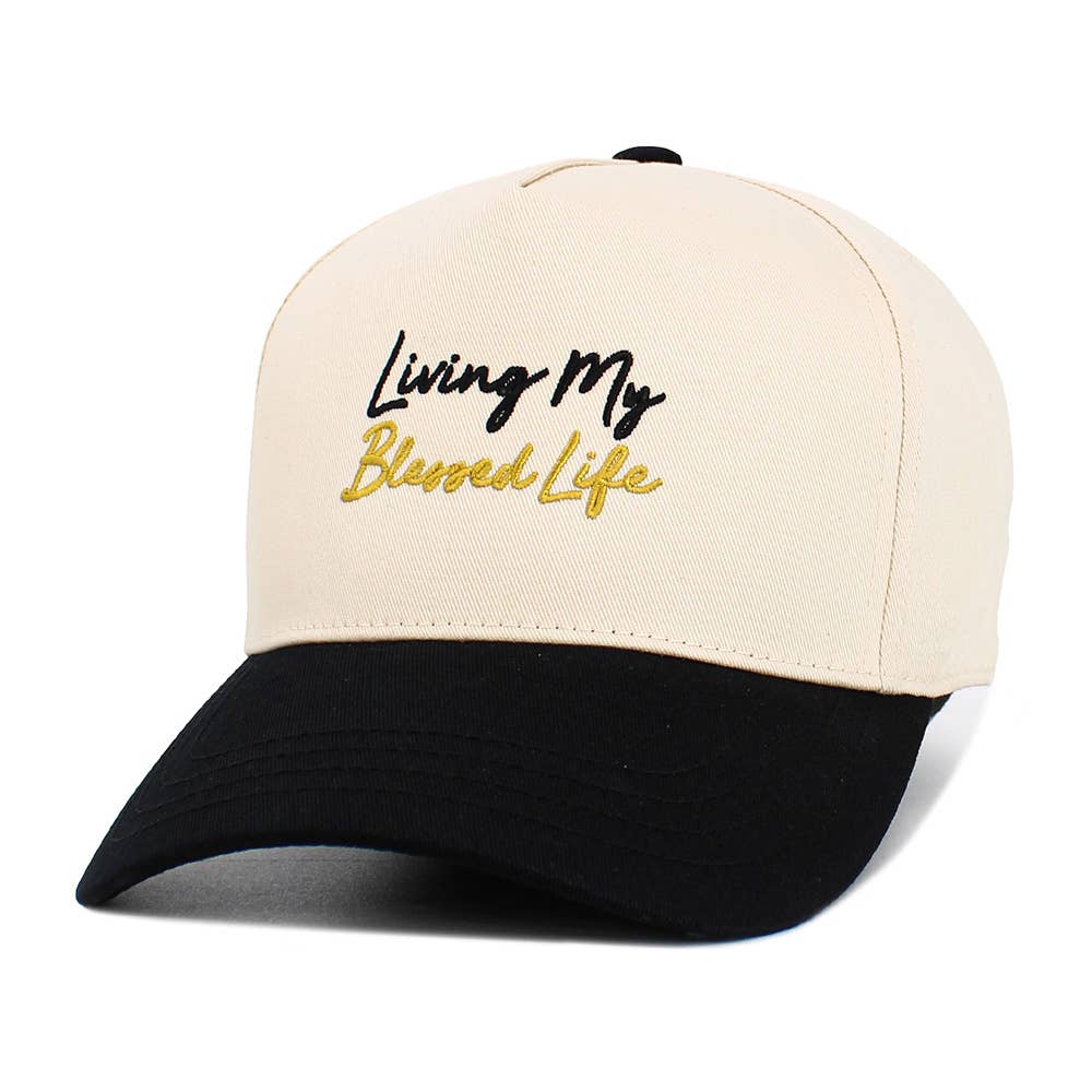 Sensibling Corp. - Wholesale Baseball Cap - Women's - LIVING MY BLESSED LIFE Embroidered Baseball Cap1