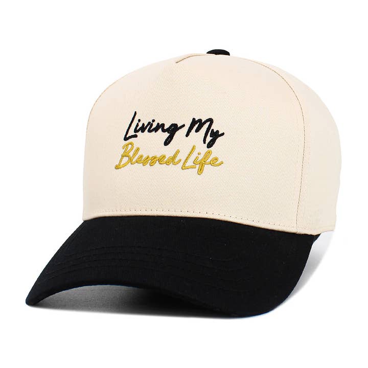 Sensibling Corp. - Wholesale Baseball Cap - Women's - LIVING MY BLESSED LIFE Embroidered Baseball Cap1