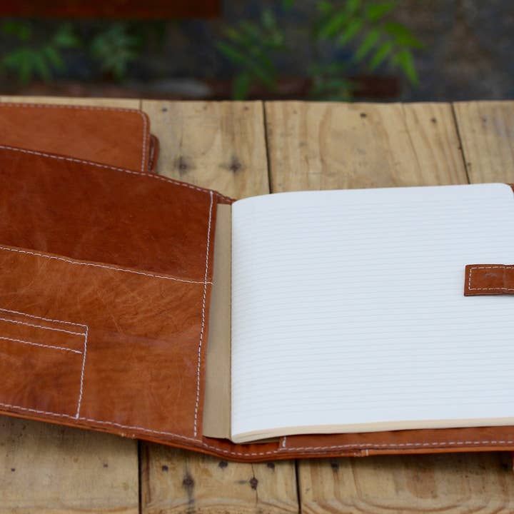 2nd Story Goods + Haiti Design Co - Wholesale Journal/Diary - Dual Loading Leather Portfolio8