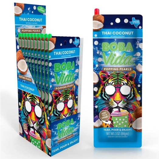 I Got Your Candy - Vendita all'ingrosso Preparati per bevande - BobaVida, perle tailandesi al cocco, 3 oz - 10 ct
