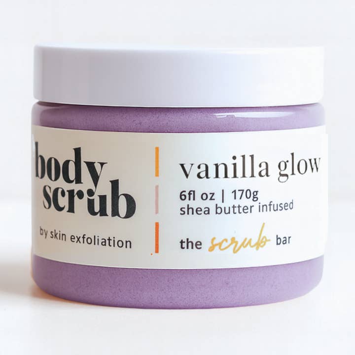 Gommage Corporel Exfoliant Crémeux à la Vanille Glow pour la vente par The Scrub Bar