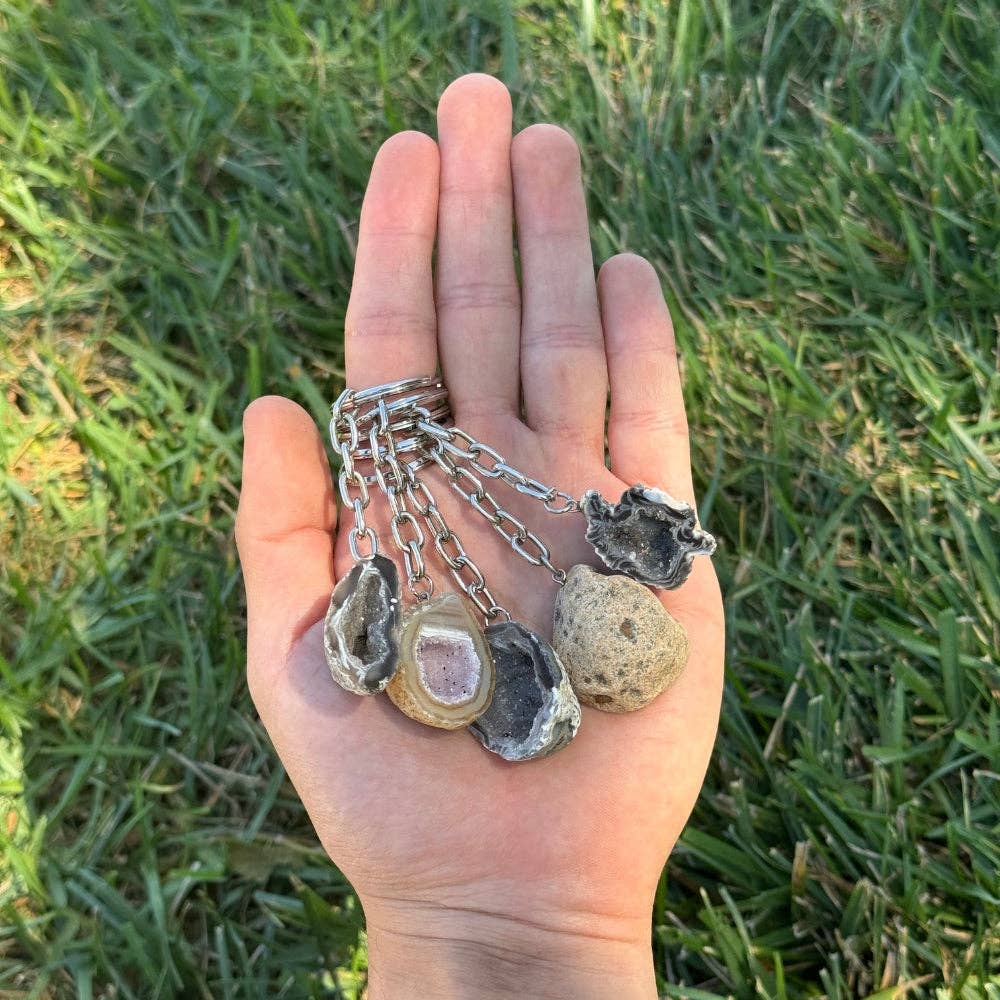 Earths Elements Wholesale - Wholesale Keychain - Unisex - Keychain - Raw Agate Geode1