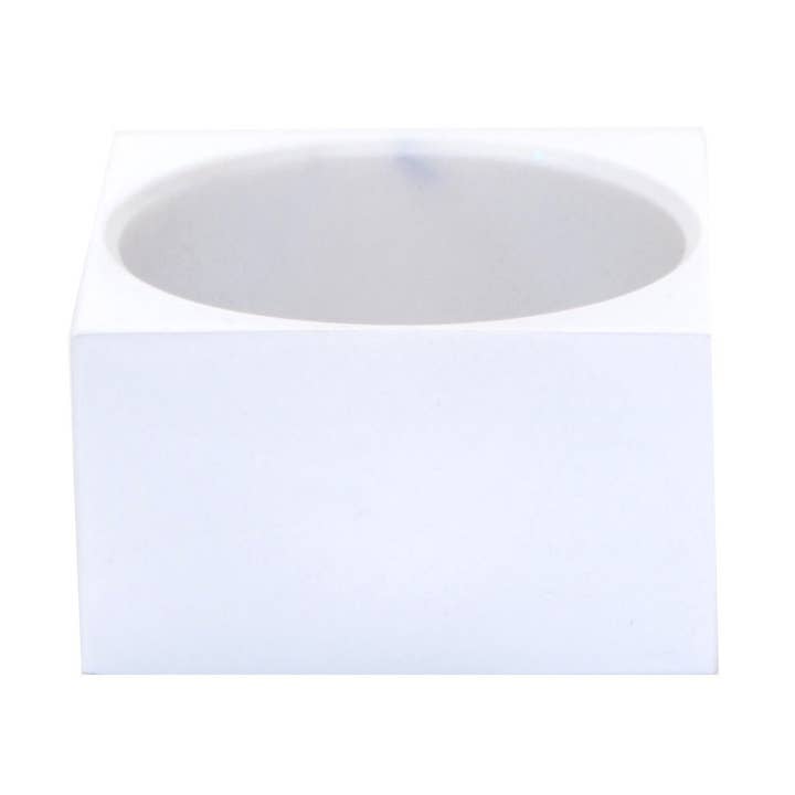 100mm polyresin base white square for DIY snow globe for wholesale by Schneekugelhaus